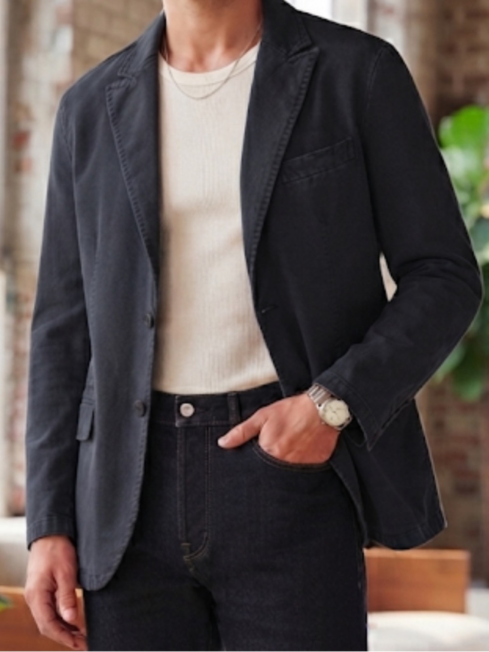 UNITED COLORS OF BENETTON Italy Men’s Field Coat Blazer Faded Grey Medium